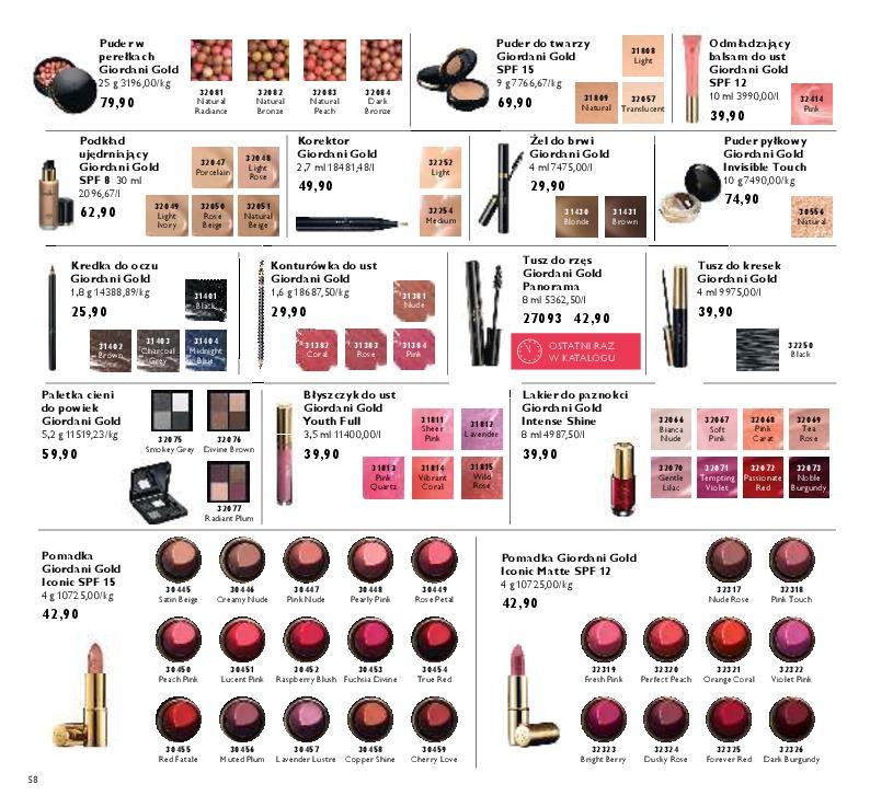 Gazetka promocyjna Oriflame str. 58