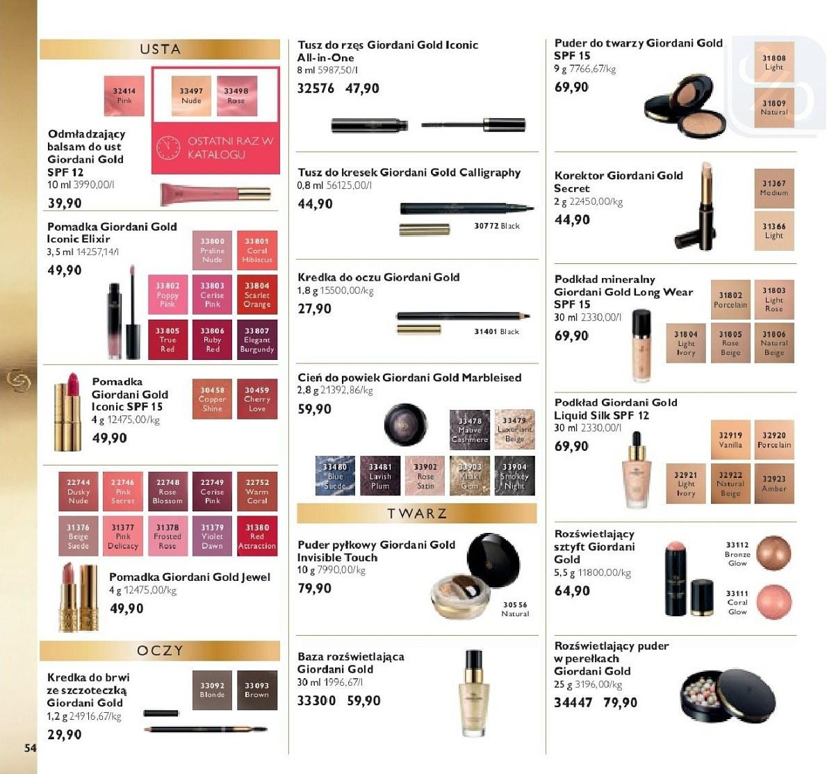 Gazetka promocyjna Oriflame str. 54